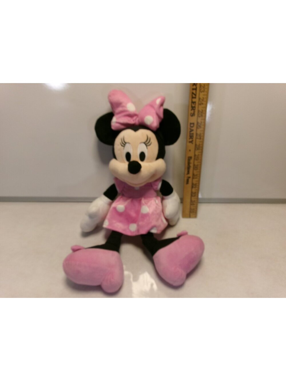 Disney Junior Minnie Mouse Plush Pink Polka Dot Dress Just Play